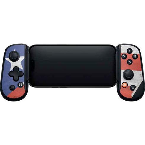 Puerto Rico Flag Distressed Backbone One for iPhone Game Controller Skin